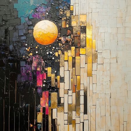 Obraz na płótnie canvas - Księżycowa abstrakcja