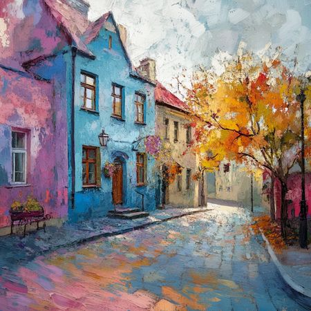 Obraz na płótnie canvas - Kolorowa uliczka