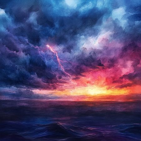 Obraz na płótnie canvas - Mroczne niebo