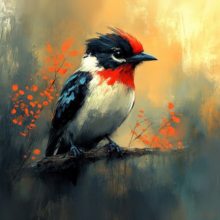 Obraz na płótnie canvas - Malowany ptak