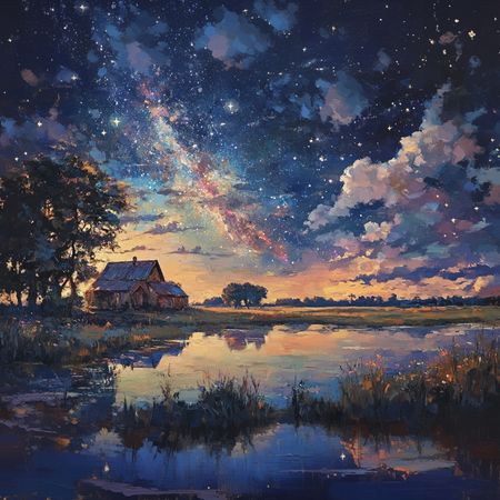 Obraz na płótnie canvas - Noc na Roztoczu