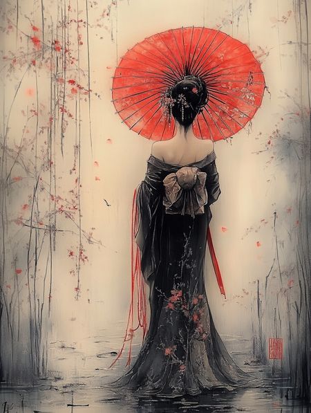 Obraz na płótnie canvas - Gejsza