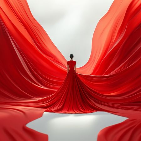 Obraz na płótnie canvas - Lady in red