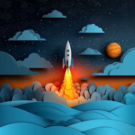 Obraz na płótnie canvas - Kosmiczna podróż