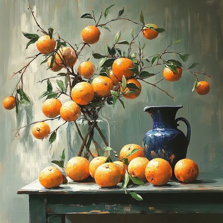 Obraz na płótnie canvas - Mandarynkowa dekoracja