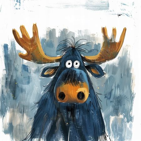 Obraz na płótnie canvas - Niebieski łoś