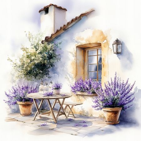 Obraz na płótnie canvas - Lawendowy dom