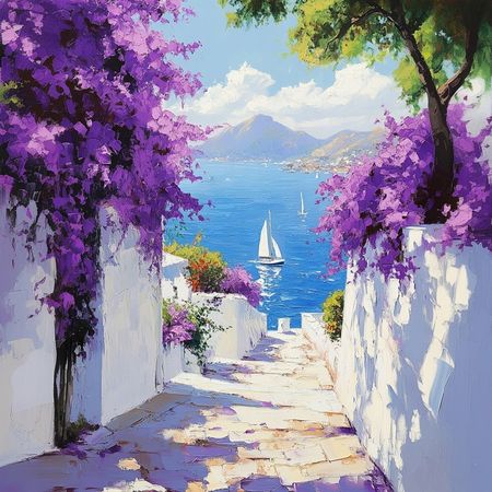 Obraz na płótnie canvas - Aleja bugenwilli