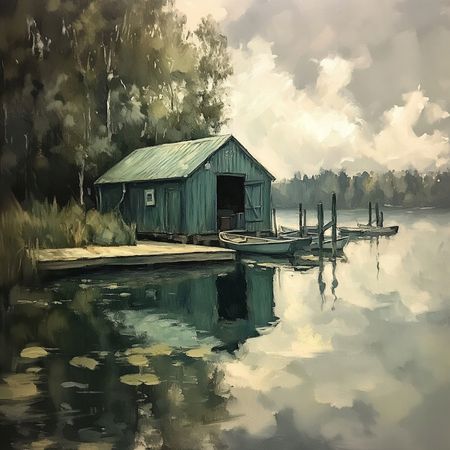 Obraz na płótnie canvas - Nad jeziorem