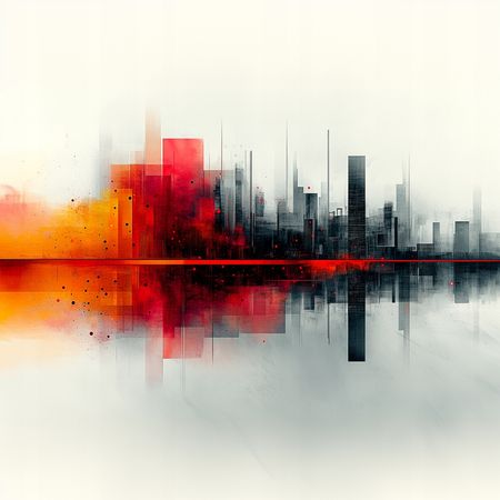 Obraz na płótnie canvas - Panorama wielkiego miasta