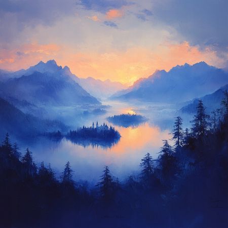 Obraz na płótnie canvas - Jezioro w wysokich górach