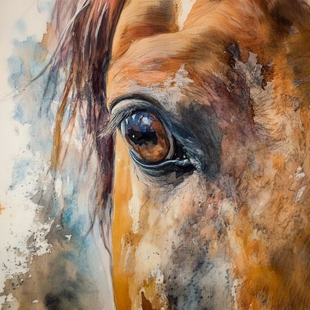 Obraz na płótnie canvas - Brązowy koń