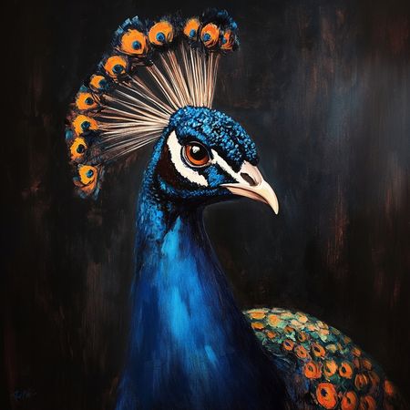 Obraz na płótnie canvas - Pawi portret