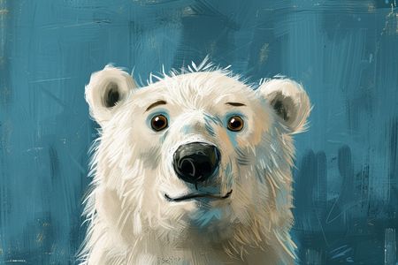 Obraz na płótnie canvas - Biały miś polarny