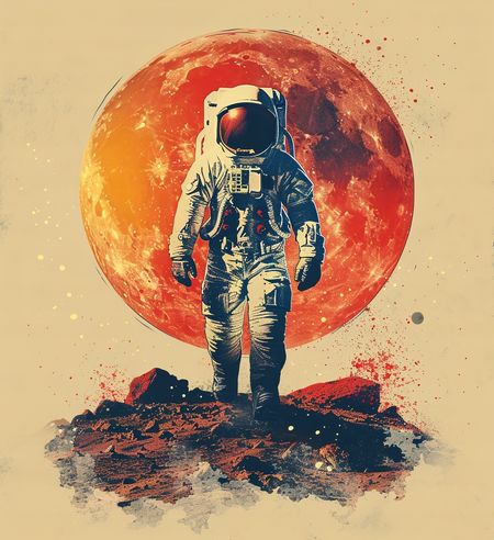 Obraz na płótnie canvas - Kosmiczna odyseja na Marsie