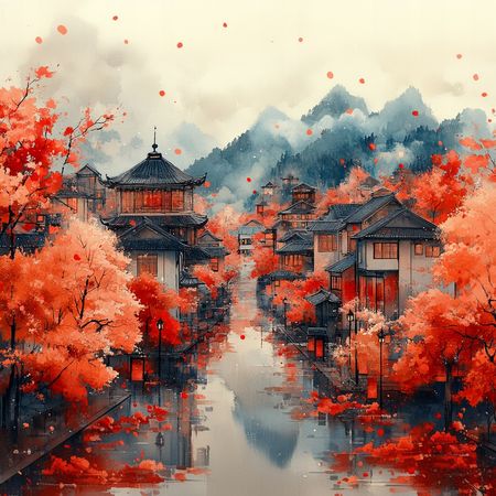 Obraz na płótnie canvas - Jesień po chińsku