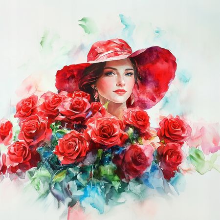 Obraz na płótnie canvas - Róża z różami