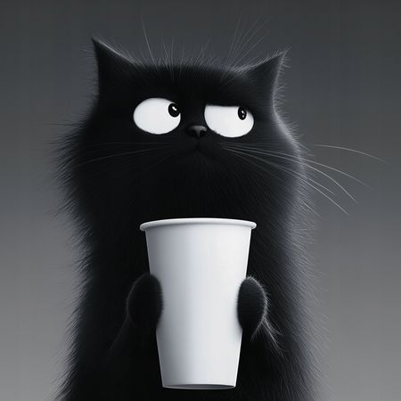 Obraz na płótnie canvas - Coffee Cat