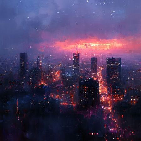 Obraz na płótnie canvas - Poranek w wielkim mieście