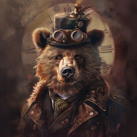 Obraz na płótnie canvas - Steampunk Teddy