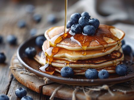 Obraz na płótnie canvas - Naleśniki z borówkami