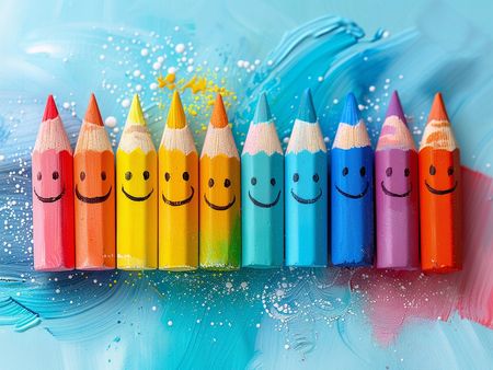 Obraz na płótnie canvas - Kolorowe kredki