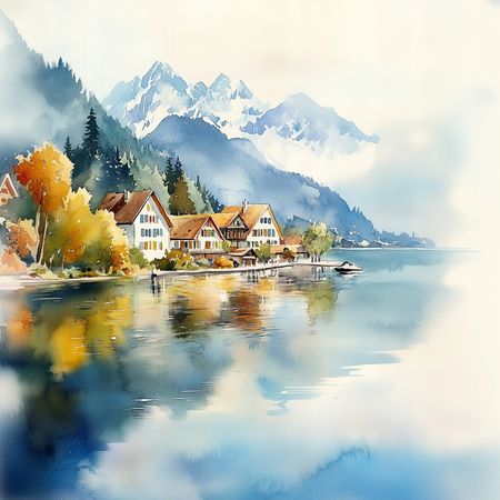 Obraz na płótnie canvas - Alpejski pejzaż