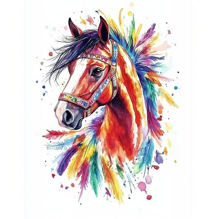 Obraz na płótnie canvas - Kolorowy konik