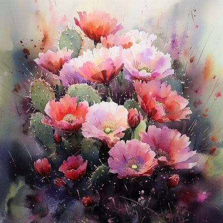 Obraz na płótnie canvas - Kwitnąca opuncja