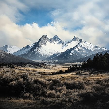 Obraz na płótnie canvas - Ośnieżone szczyty