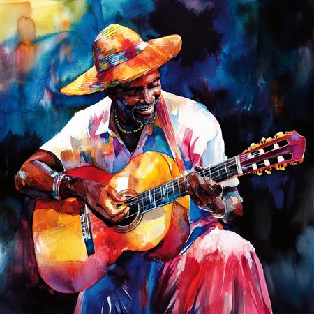 Obraz na płótnie canvas - Chłopak z gitarą ☺