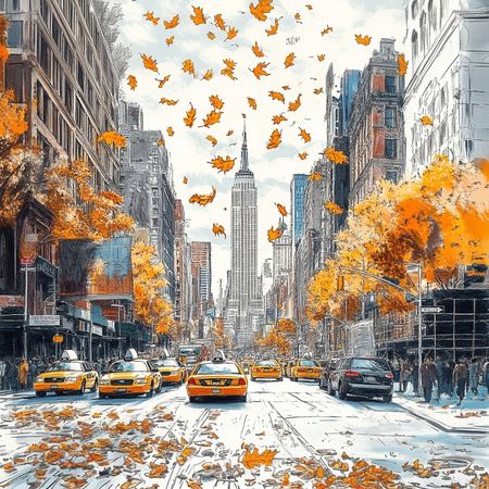 Obraz na płótnie canvas - Jesienny Manhattan