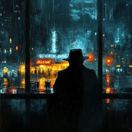 Obraz na płótnie canvas - Deszczowa noc