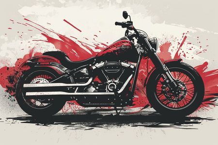 Obraz na płótnie canvas - Grafika motor