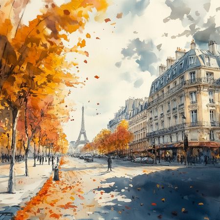 Obraz na płótnie canvas - Jesienny spacer po Paryżu
