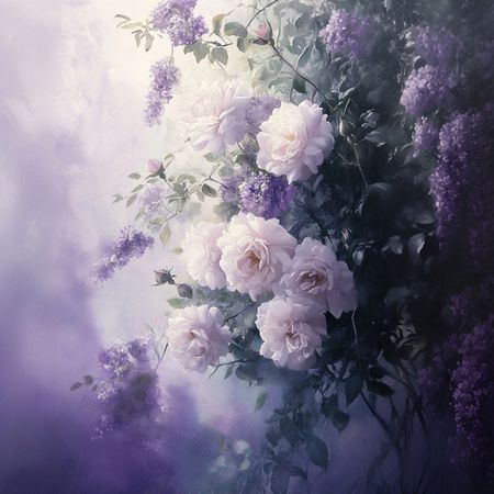 Obraz na płótnie canvas - Fioletowe kwiaty