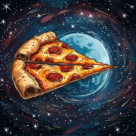 Obraz na płótnie canvas - Space Pizza