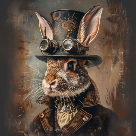 Obraz na płótnie canvas - Steampunk Bugs Bunny