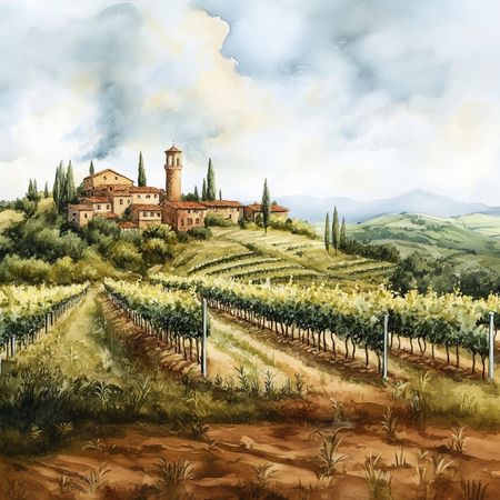 Obraz na płótnie canvas - Toskańskie winnice