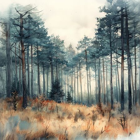 Obraz na płótnie canvas - Sosnowy las