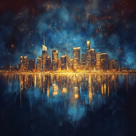 Obraz na płótnie canvas - Noc w wielkim mieście