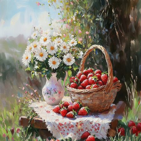 Obraz na płótnie canvas - Truskawkowe lato