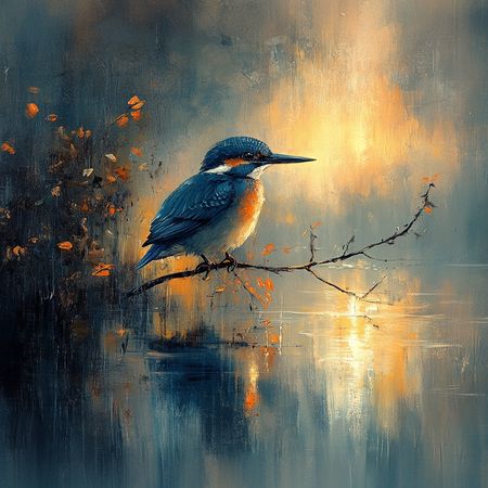 Obraz na płótnie canvas - Zimorodek