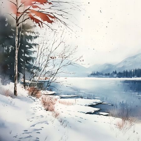 Obraz na płótnie canvas - Błękitne jezioro