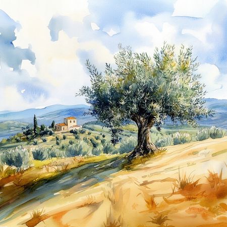 Obraz na płótnie canvas - Toskania oliwkami pachnąca