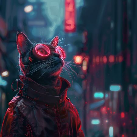 Obraz na płótnie canvas - Techno felis catus ☺