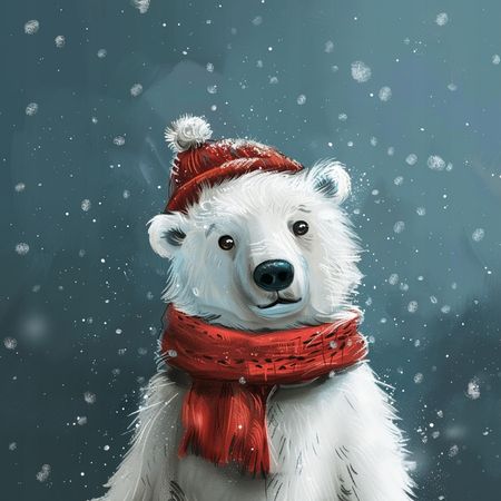 Obraz na płótnie canvas - Załóż czapkę Misiek ☺