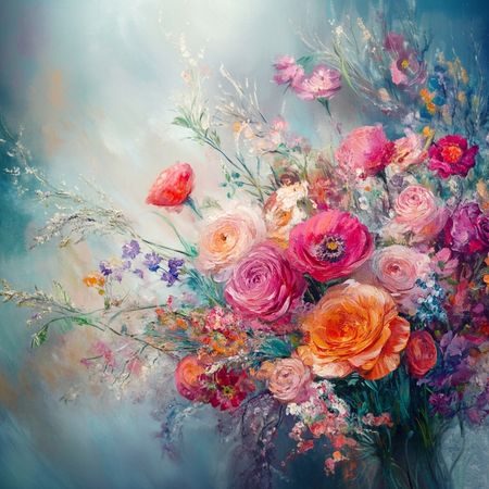 Obraz na płótnie canvas - Bukiet polnych kwiatów