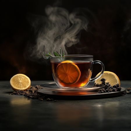 Obraz na płótnie canvas - Herbata z cytryną