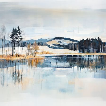 Obraz na płótnie canvas - Obrazek zimowy